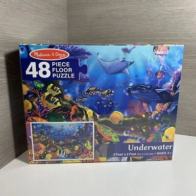 Rompecabezas de piso grande Melissa & Doug “bajo el agua” 36” x 24” - NUEVO Foto 1 de 4