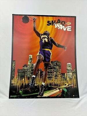 SHAQ Shaquille O'Neal  "SHAQWAVE" Los Angeles Lakers 1997 Costacos 20x16 POSTER - Image 1 of 4