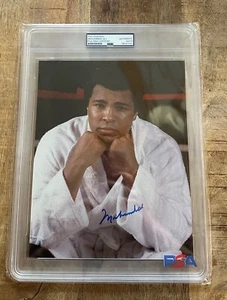 🥊 Muhammad Ali Autografiado 8 X 10 Losas PSA ¡¡Foto Auténtica de Boxeo!!️ - Imagen 1 de 7
