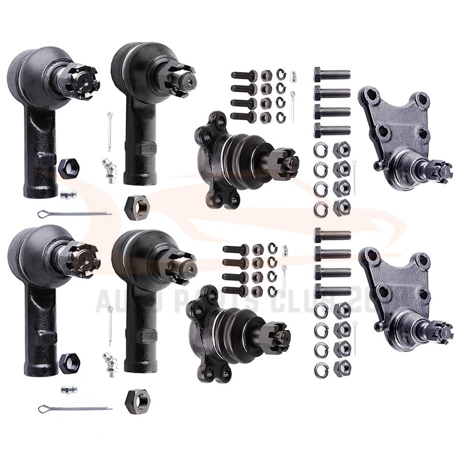 8Pcs Suspension Kit Front Ball Joints Tie Rod End Fits 1987-1991 Isuzu Trooper Foto 1 de 4
