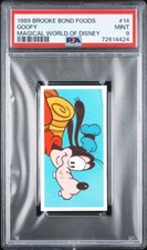 1989 GOOFY Brooke Bond Foods MAGICAL WORLD OF DISNEY #14 PSA 9 MINT