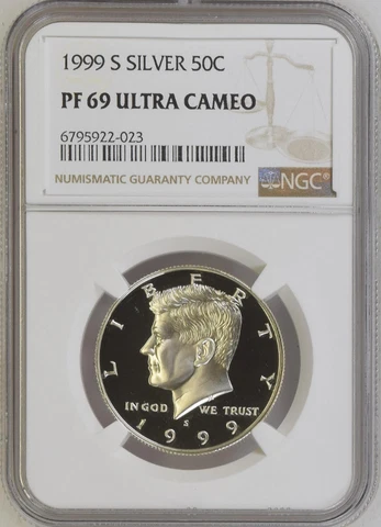 1999 S Silver Kennedy Half Dollar NGC PF69 Ultra Cameo Cover