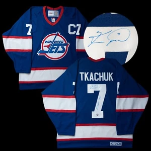 Keith Tkachuk signed Winnipeg Jets CCM Vintage hockey jersey L NHL COA - Picture 1 of 10