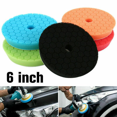 5Pcs 6 Inch Hexagon Buffing Polishing Sponge Pads Kit For Car Polisher Buffer • 9.55€
