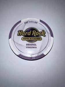 $1 Chip from the Hard Rock Hotel & Casino Bristol Virginia 1.00 One Dollar - Picture 1 of 2
