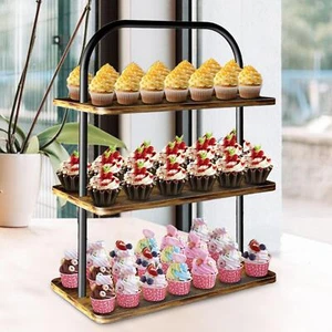Cupcake Stand 3 Layers for Christmas Afternoon Tea Party Graduation Ceremony - Picture 1 of 7
