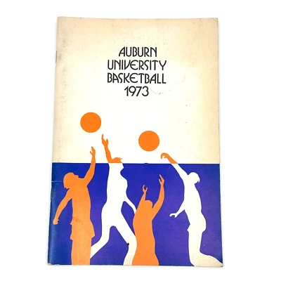 1972-73 Auburn Tigers Basketball Media Guide NCAA SEC Vintage Schedule - Image 1 of 2