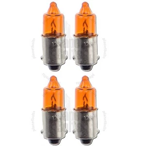 Amber 4x Light Bulb Turn Signal Blinker Single Filament Glass BA9S T4W 21W - Picture 1 of 3