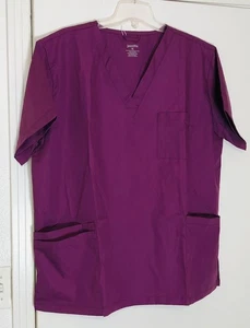 Jesnlfiis Scrub Top Pink Pockets Short Sleeves XL New With Tags Poly/Cotton Blnd - Picture 1 of 17