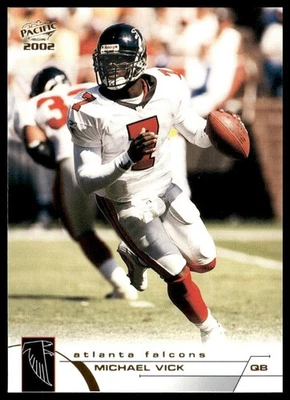 2002 Pacific #25 Michael Vick Atlanta Falcons NM+ - Image 1 of 2