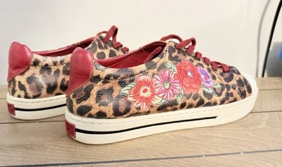 Zapatillas Brighton Spots Leo2 Estampado Leopardo Floral Bordado Talla 9 Foto 1 de 4