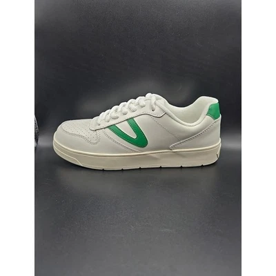 Tretorn Stadium 女式低帮运动鞋运动鞋白色绿色 8.5M 码 — 第 1/4 张图片