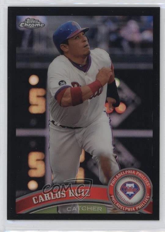 2011 Topps Chrome Black Refractor /100 Carlos Ruiz #21 - Image 1 of 2