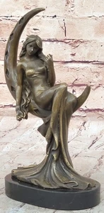 European Pure Bronze fairy maiden Change Lady Goddess of the moon Statue - Picture 1 of 10