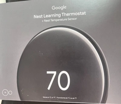 Google Nest Learning Thermostat (4th Gen, 2024) , & Nest Temperature Sensor 8476 - Image 1 of 2