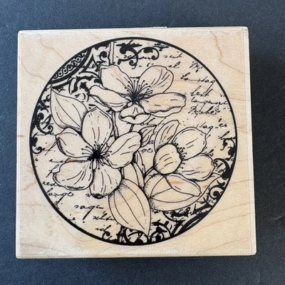 Пенни черный цветок поэзии коллаж смешанные медиа дикая роза 2013 резиновый штамп 4311K - Изображение 1 из 4