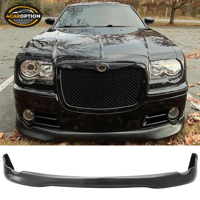 Fits 05-10 Chrysler 300 300C ED VIP Style Front Bumper Lip Unpainted Black PU - Image 1 of 4