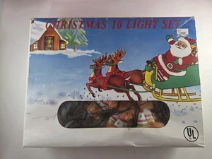 Christmas Plastic Teddy Bear Xmas String Light Covers Retro 80s Blow Mold 2.5" - Picture 1 of 5