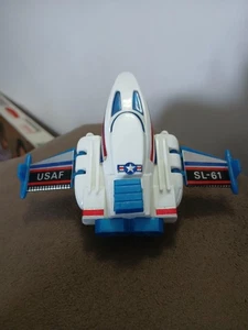 Space Fighter Press & Go USAF Plastic Jet SL-61 NASA PLANE Shuttle Works - Picture 1 of 8