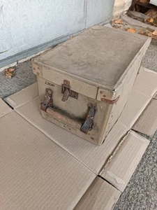 Caja de municiones de cartón de la Luftwaffe alemana Segunda Guerra Mundial 3,7 cm 1944 - Imagen 1 de 16