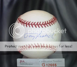 Tommy Henrich Jsa Signed American League Baseball Authentic Autographs - Picture 1 of 1