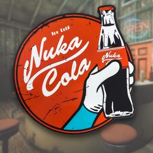 🥤 Nuka Cola Fallout Sign – Engraved Gamer Wall Art | Handmade Wood Decor - Picture 1 of 6