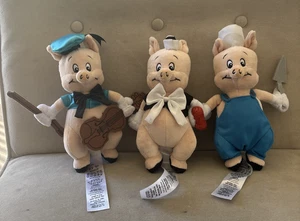 Disney Los Tres Cerditos Juego de Peluche Disney 100 Décadas Animales de Peluche Suave - Imagen 1 de 5