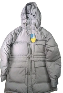 Vintage St Johns Bay Down Parka Jacket Mens L Gray Full Zip Outdoors Ski NWT  - Picture 1 of 17