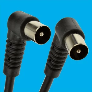 Antena de TV digital Flylead coaxial de 2 m ángulo recto de 90 grados macho a macho - Imagen 1 de 1