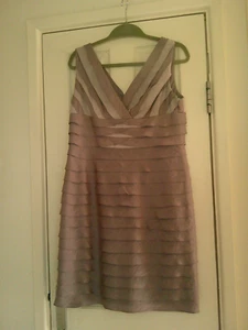 Vestido vintage con volantes en capas Adrianna Papell Reino Unido 14 - Imagen 1 de 8