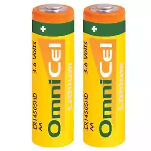 2x OmniCel ER14505HD 3.6V Sz AA Lithium Standard Terminal Battery Telematics - Picture 1 of 1