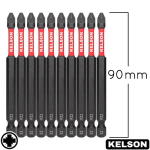 PZ2 90mm Largo Pozi 2 Brocas de Destornillador de Impacto Magnéticas 1/4" Universal KELSON - Imagen 1 de 12
