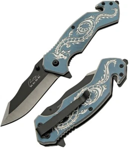 Rite Edge Flying Dragon Folding Knife 3.50 Stainless Steel Blade Aluminum Handle - Picture 1 of 3
