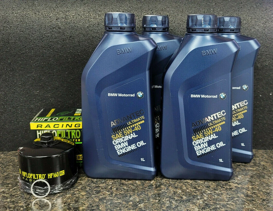 BMW Motorcycle Oil Change Kit - R1250GS/GSA/RT/R/RS-2019+-BMW 5W-40-Hiflo Filter - Image 1 of 1