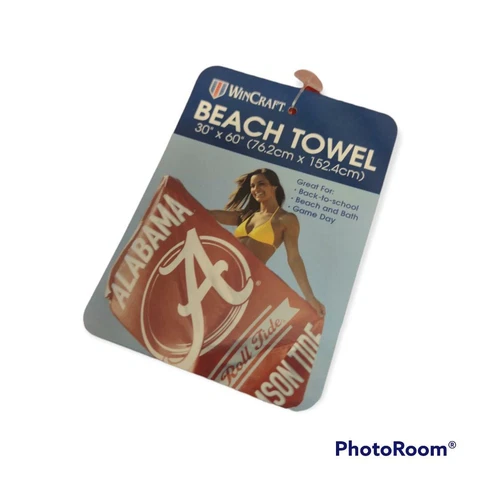 NCAA Alabama Crimson Tide Beach Towel Large Size 30"x60" (Official licensed) Cover