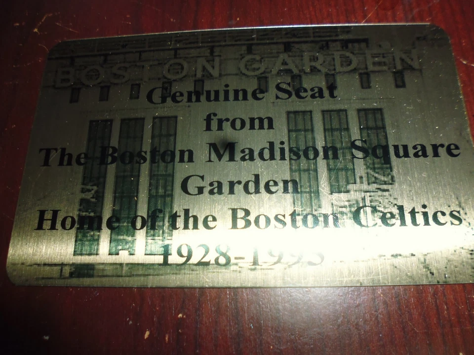 Placa de asiento de estadio Boston Garden Home of Bruins/Celtics Foto 1 de 1