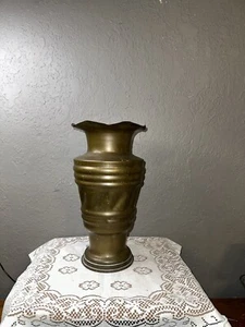 Vintage 1945 WWII Brass Vase 105mm M14 Type 1 Artillery Shell World War II - Picture 1 of 5