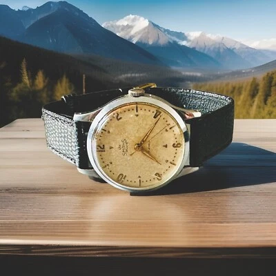 Vintage Smiths Deluxe 17Jewels GWO St.Steel Case 27.cs Movement GB Men's Watch - Image 1 of 4