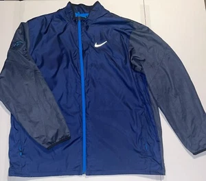 Nike Shield Mens Golf Jacket Size XXL Full Zip Navy Blue Olde Sycamore Golf Club - Picture 1 of 7