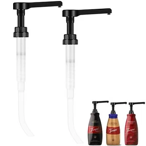 2 Pcs Syrup Pump Dispenser for 64 oz Syrup Bottles Reusable Sauce Pump Coffee... - Picture 1 of 6