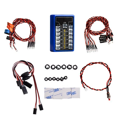 12 LED Flashing Strobe Lamps For TAMIYA HSP CC01 4WD Axial SCX10 1/10 1/8 RC Car - Image 1 of 4