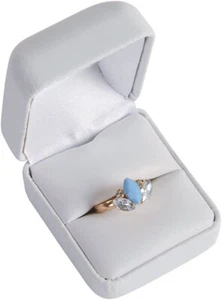 Ring Boxen 24 weiße Kunstleder 2 1/8" x 1 7/8" x 1 1/2" Schmuckschatulle Ringe Geschenk - Bild 1 von 6