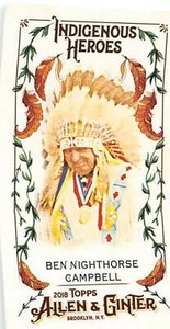 2018 Allen and Ginter Mini Indigenous Heroes #MIH-23 Ben Nighthorse Campbell