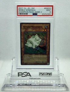 YUGIOH CP02-EN002 NIMBLE MOMONGA SUPER RARE HOLO FOIL PSA 9 MINT #43252393 - Picture 1 of 4