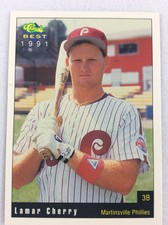 1991 Martinsville Phillies-Classic BEST Minor Lg Baseball Card-Lamar Cherry