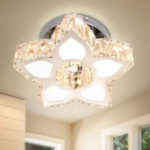 9.1" Lampara Flor De Techo Araña Cristal Luz Moderna LED Para Cocina Sala Cuarto - Picture 1 of 7