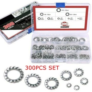 Kits Washer Set External Lock Silver Star Tooth 300* 300pc High Quality - Picture 1 of 9