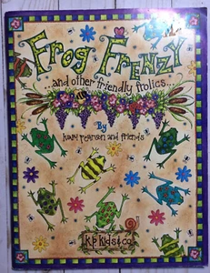 Patrones de edredón aplique de Frog Frenzy y otros friendly Frolics Kari Pearson - Imagen 1 de 3