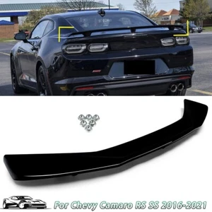 Rear Spoiler Trunk Wing for 2016-2023 Chevy Camaro ZL1 Style Gloss Black RS SS - Picture 1 of 4