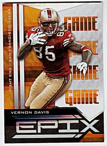 Tarjeta de fútbol americano 2010 EPIX EPIX GAME NARANJA #39 VERNON DAVIS San Francisco 49ers - Imagen 1 de 1